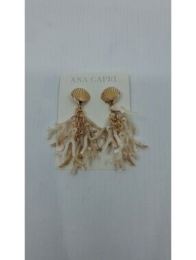 White Coral Coastal Earrings by Ana Capri